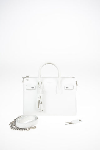 Textured Leather Shoulder Bag With Removable Shoulder Chain