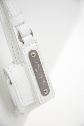 Textured Leather Shoulder Bag With Removable Shoulder Chain