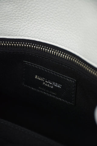 Textured Leather Shoulder Bag With Removable Shoulder Chain