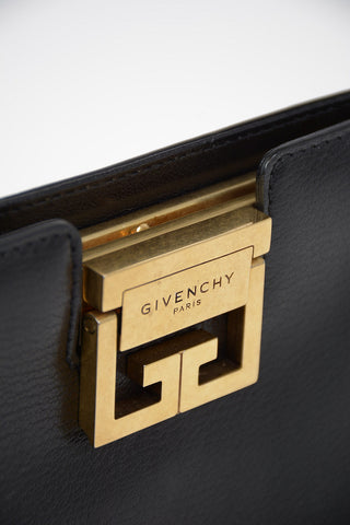 Leather GV Clutch with Removable Shoulder Chain