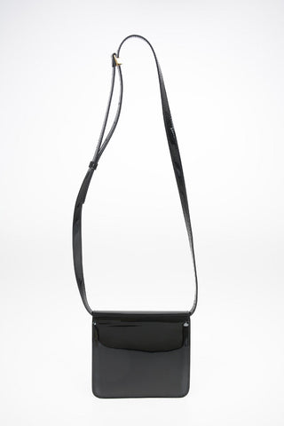 Patent Leather Mini SFILATA Shoulder Bag with Adjustable Shoulder Strap
