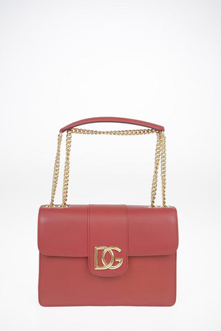 Leather DG MILLENIALS Shoulder Bag with Adjustable Shoulder Chain