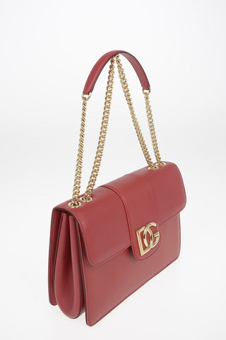 Leather DG MILLENIALS Shoulder Bag with Adjustable Shoulder Chain