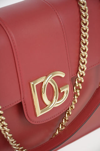 Leather DG MILLENIALS Shoulder Bag with Adjustable Shoulder Chain