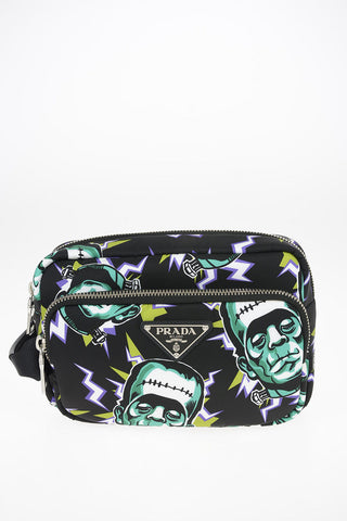 FRANKENSTEIN Printed Fabric Bag with Removable Shoulder Strap