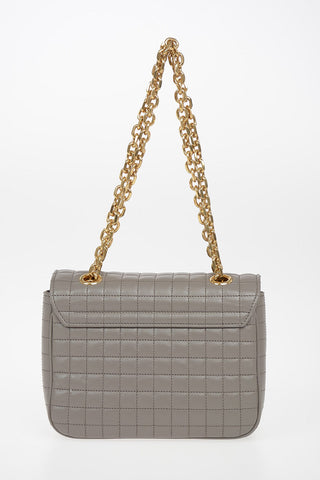 Mini Bag Top Handle in Pelle Matelassè con Catena Regolabile