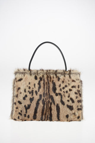 Spotted Fur Top Handle Bag 