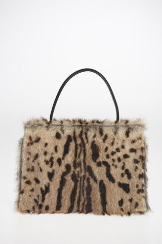 Spotted Fur Top Handle Bag 
