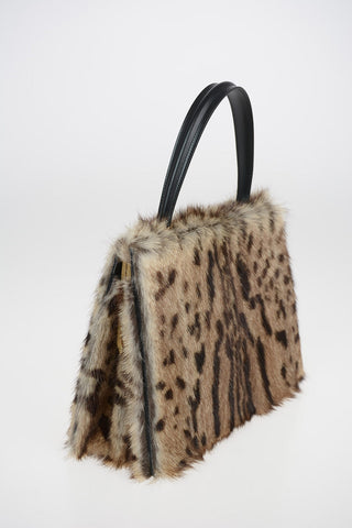 Spotted Fur Top Handle Bag 