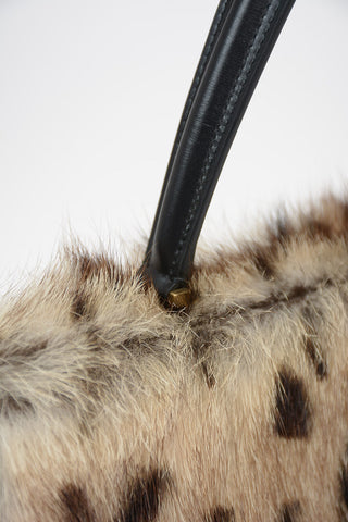 Spotted Fur Top Handle Bag 