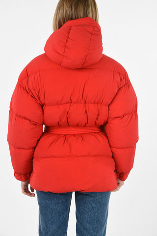 snap button hooded Puffer outerwear