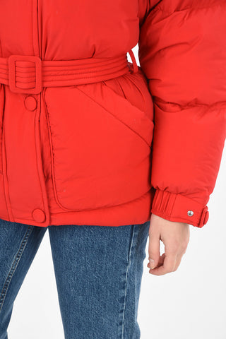 snap button hooded Puffer outerwear