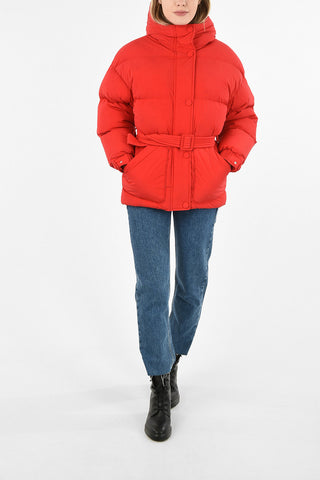 snap button hooded Puffer outerwear