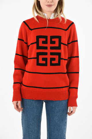 crew-neck sweater with Logo Embroidery