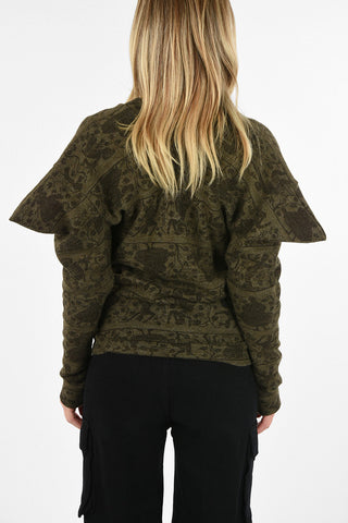 WORLDS END printed WITCHES cardigan