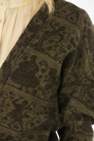 WORLDS END printed WITCHES cardigan