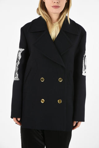 peacoat con maniche Ricamate