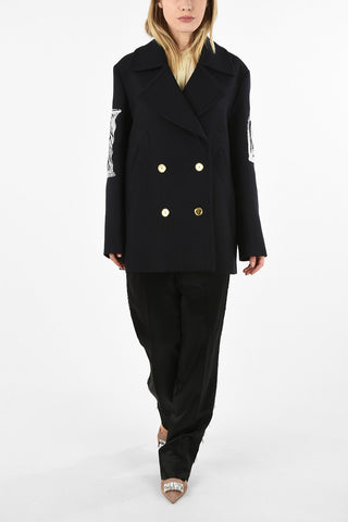 peacoat con maniche Ricamate