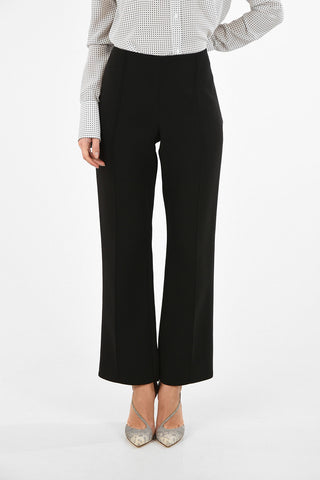 GIORGIO ARMANI silk side-zip fastening bootcut pants