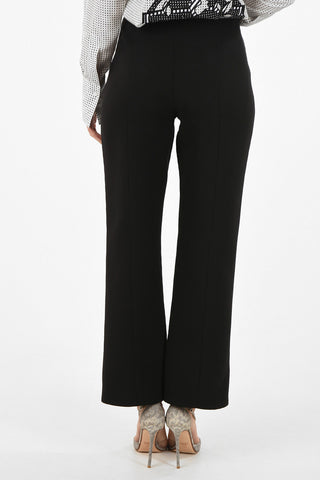 GIORGIO ARMANI silk side-zip fastening bootcut pants