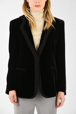 GIORGIO ARMANI chenille snap button blazer