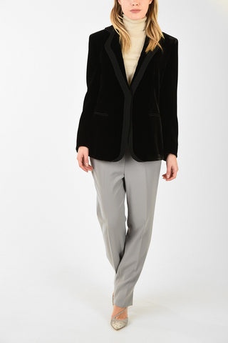 GIORGIO ARMANI chenille snap button blazer