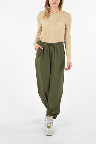 MM6 Drawstring Waist Tapered Pants