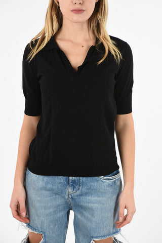 MM4 V-neck Short Sleeve Sweater