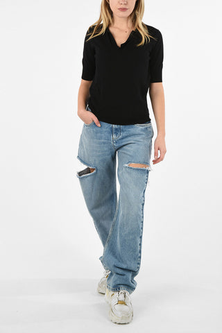 MM4 V-neck Short Sleeve Sweater
