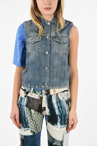 MM6 Denim Jacket with Removable Sleeve