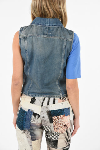 MM6 Denim Jacket with Removable Sleeve