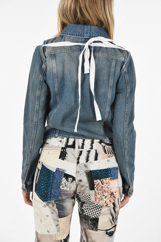 MM6 Denim Jacket with Removable Sleeve