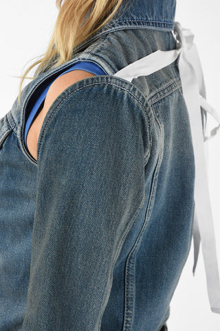 MM6 Denim Jacket with Removable Sleeve