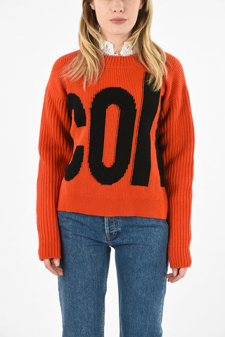crew-neck sweater with Logo Embroidery