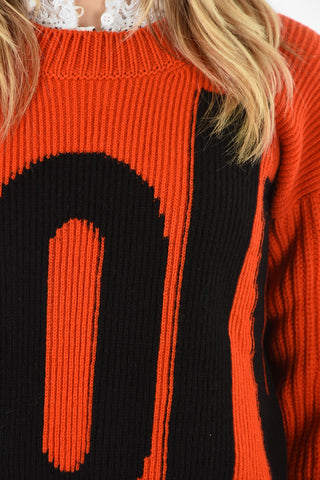 crew-neck sweater with Logo Embroidery