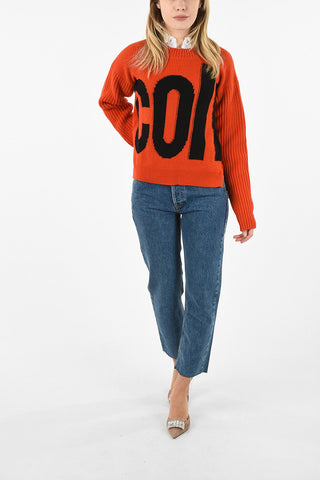 crew-neck sweater with Logo Embroidery