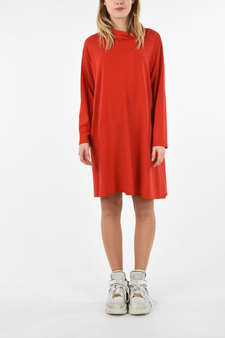 MM6 Turtleneck Flared Tunic Dress