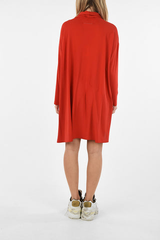 MM6 Turtleneck Flared Tunic Dress