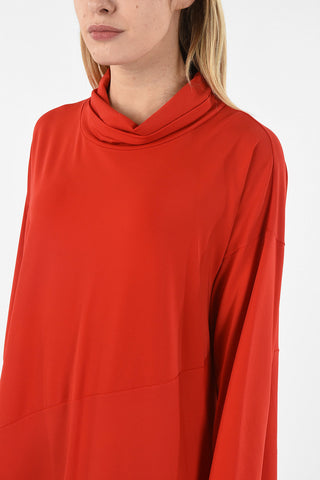 MM6 Turtleneck Flared Tunic Dress