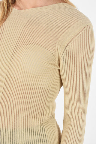 MM4 v-shape backline Ribbed Sweater