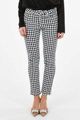 houndstooth Mid-rise waist jeans