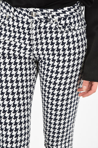 houndstooth Mid-rise waist jeans
