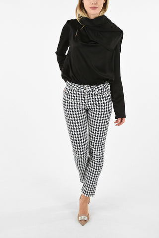 houndstooth Mid-rise waist jeans