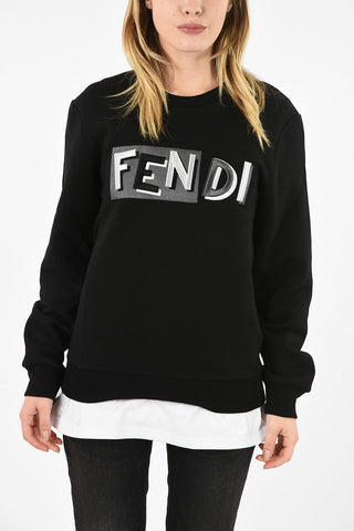 crew-neck Sweatshirt with Logo Embroidery