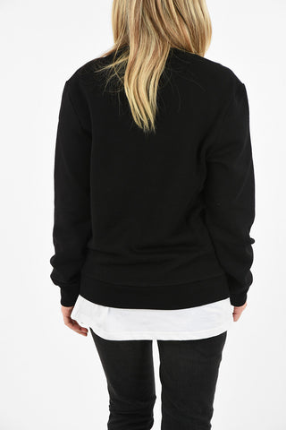 crew-neck Sweatshirt with Logo Embroidery
