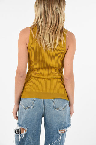 MM4 Sleeveless Ribbed Turtleneck Sweater