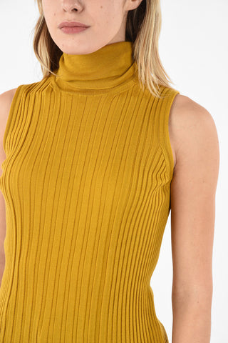 MM4 Sleeveless Ribbed Turtleneck Sweater