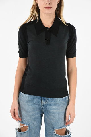 MM1 flatknit Neck Short Sleeve Sweater