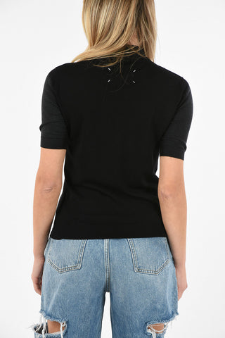 MM1 flatknit Neck Short Sleeve Sweater
