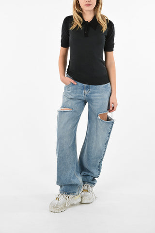 MM1 flatknit Neck Short Sleeve Sweater